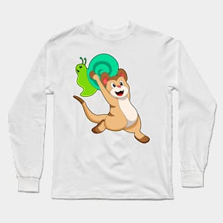 Meerkat with Snail Long Sleeve T-Shirt